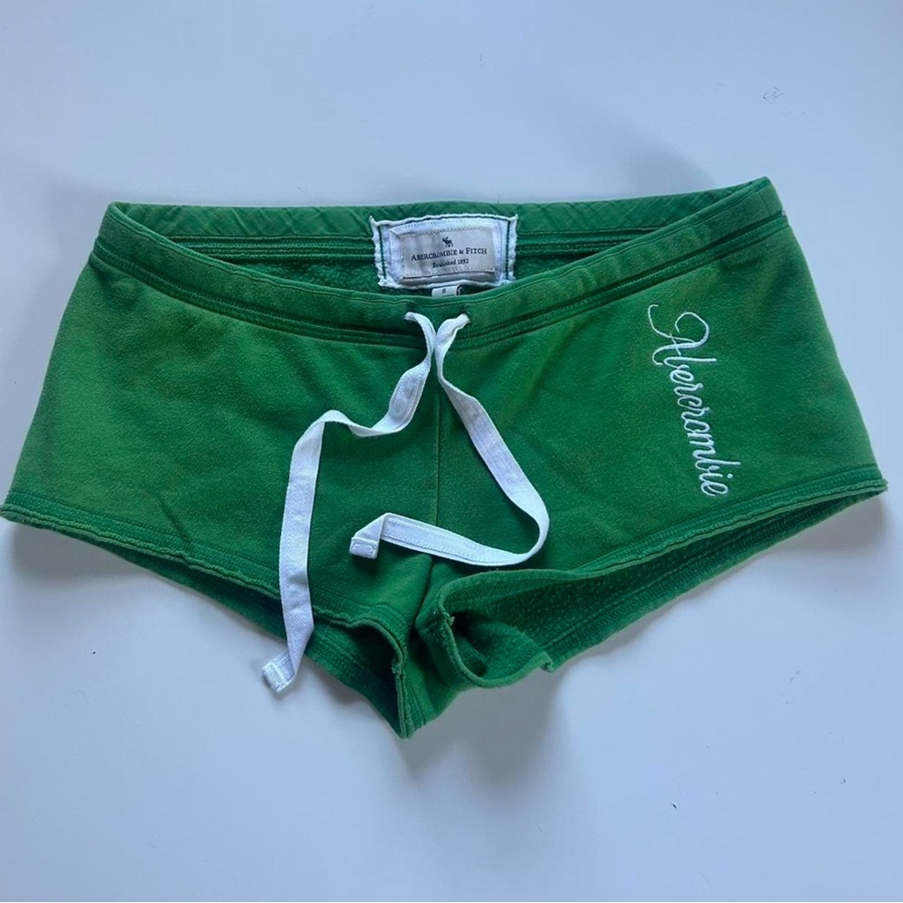 SOLD Abercrombie & Fitch Green Shorts with White Tie